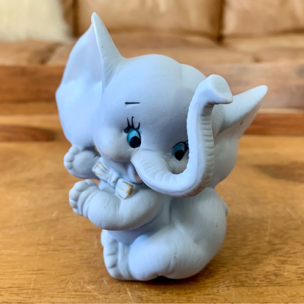 RARE Vintage Blue Elephant Figurine